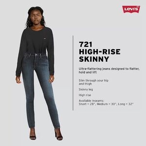 Levis 721 High rise skinny jeans
